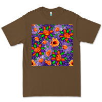 Cacao pumpkin flower halloween seamless pattern Premium Tee - BundleAndBundleShop