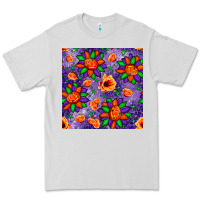 Dove Grey pumpkin flower halloween seamless pattern Premium Tee - BundleAndBundleShop