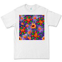 White pumpkin flower halloween seamless pattern Premium Tee - BundleAndBundleShop