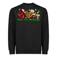 Black Peace love Phlebotomy Christmas Heavyweight Sweatshirt - NancyCooperArtShop