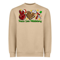 Mushroom Peace love Phlebotomy Christmas Heavyweight Sweatshirt - NancyCooperArtShop