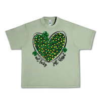 Oil Green not lucky just blessed Urban Heavy Tee - MaliasSmallBusiness