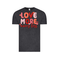Vintage Black love more worry less Vintage Tee - MaliasSmallBusiness