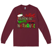 Burgundy jolliest bunch of assholes this side of the nuthou Long Sleeve Tee - MaliasSmallBusiness