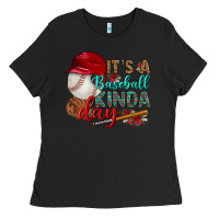 Black it's a baseball kinda day Ladies Tee - BundleAndBundleShop