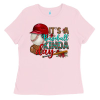 Bubblegum Pink it's a baseball kinda day Ladies Tee - BundleAndBundleShop