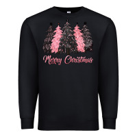 Black pink merry christmas Premium Sweatshirt - CowGirlArtShop