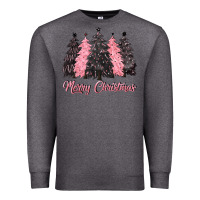 Charcoal Heather pink merry christmas Premium Sweatshirt - CowGirlArtShop