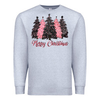 Heather Grey pink merry christmas Premium Sweatshirt - CowGirlArtShop