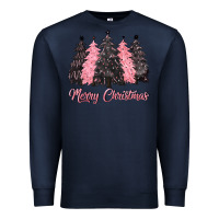 Navy pink merry christmas Premium Sweatshirt - CowGirlArtShop