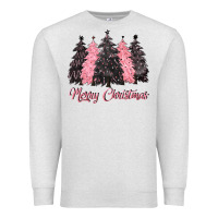 Oatmeal Heather pink merry christmas Premium Sweatshirt - CowGirlArtShop