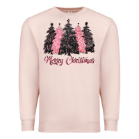 Pale Pink pink merry christmas Premium Sweatshirt - CowGirlArtShop