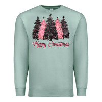 Seafoam pink merry christmas Premium Sweatshirt - CowGirlArtShop