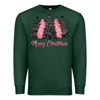 Sports Green pink merry christmas Premium Sweatshirt - CowGirlArtShop