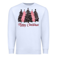 White pink merry christmas Premium Sweatshirt - CowGirlArtShop