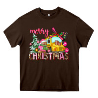 Chocolate Brown merry christmas Heavy Core Tee - AdoDesignShop