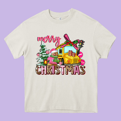 Merry Christmas Heavy Core Tee Designed By Adodesignshop