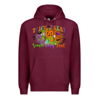 Burgundy trick or treat smell my feet Premium Hoodie - CowGirlArtShop