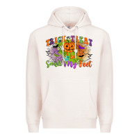 Pale Pink trick or treat smell my feet Premium Hoodie - CowGirlArtShop