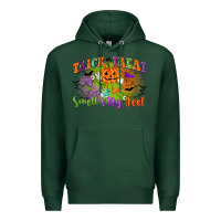 Sports Green trick or treat smell my feet Premium Hoodie - CowGirlArtShop