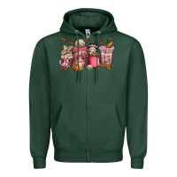 Sports Green cafecito y chisme coffee cups Zipper Hoodie - texasbilliewilder