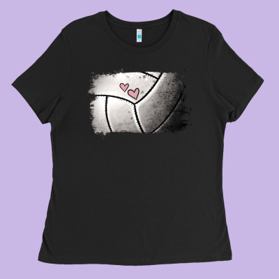 Volleyball Brushstroke Ladies Tee Designed By Ranaportraitstore