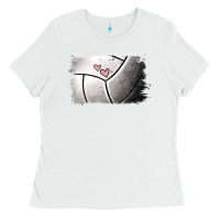 White volleyball brushstroke Ladies Tee - RanaPortraitStore