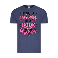Vintage Denim i'm not a booksorm i'm a book dragon Vintage Tee - MaliasSmallBusiness