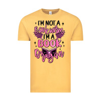 Vintage Mustard i'm not a booksorm i'm a book dragon Vintage Tee - MaliasSmallBusiness