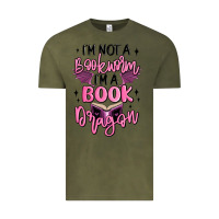 Vintage Olive i'm not a booksorm i'm a book dragon Vintage Tee - MaliasSmallBusiness