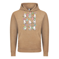 Vintage Coffee bunny ghost Vintage Hoodie - MaliasSmallBusiness
