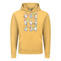 Vintage Mustard bunny ghost Vintage Hoodie - MaliasSmallBusiness
