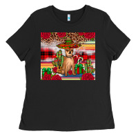 Black Chihuahua Christmas Ladies Tee - JahusDesignShop