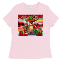 Bubblegum Pink Chihuahua Christmas Ladies Tee - JahusDesignShop