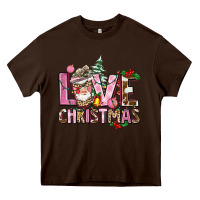 Chocolate Brown love christmas Heavy Core Tee - AdoDesignShop