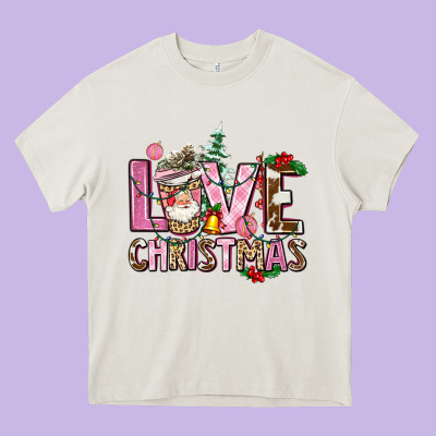 Love Christmas Heavy Core Tee Designed By Adodesignshop