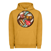 Pigment Peanut Butter american football round earrings Urban Hoodie - BundleAndBundleShop