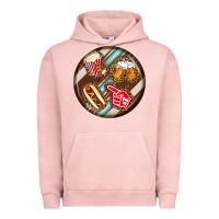 Pigment Salmon american football round earrings Urban Hoodie - BundleAndBundleShop