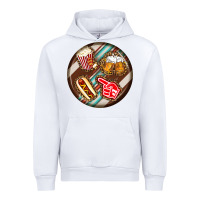 White american football round earrings Urban Hoodie - BundleAndBundleShop