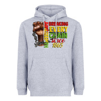Heather Grey juneteenth breaking every chain since 1865 Heavyweight Hoodie - CowGirlArtShop