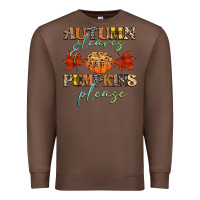 Chestnut autumn leaves and pumpkins please Premium Sweatshirt - CowGirlArtShop