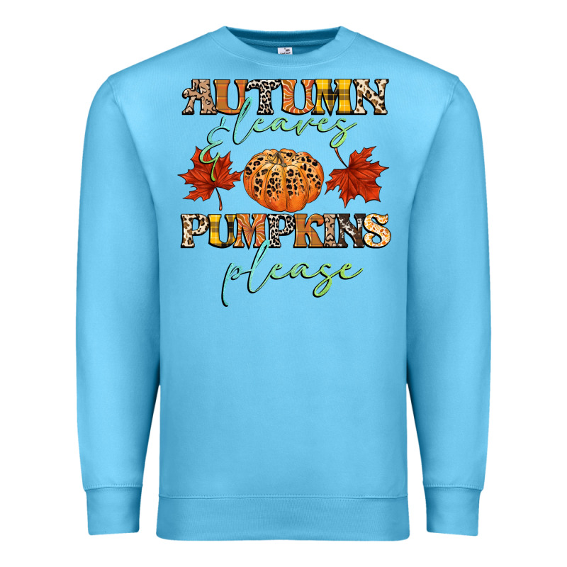 Autumn Leaves And Pumpkins Please Premium Sweatshirt by CowGirlArtShop | Teevron