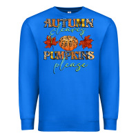 True Royal autumn leaves and pumpkins please Premium Sweatshirt - CowGirlArtShop