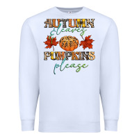 White autumn leaves and pumpkins please Premium Sweatshirt - CowGirlArtShop