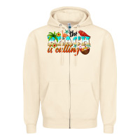 Sandshell the beach is calling Zipper Hoodie - NancyCooperArtShop