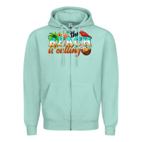 Seafoam the beach is calling Zipper Hoodie - NancyCooperArtShop