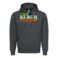 Smoke the beach is calling Zipper Hoodie - NancyCooperArtShop
