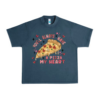 Midnight Navy you'll always have a pizza my heart Urban Heavy Tee - MaliasSmallBusiness