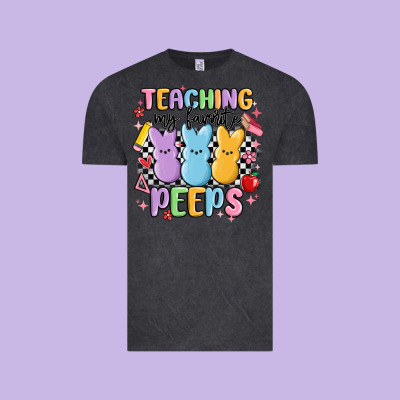Teaching My Favorite Peeps Vintage Tee Designed By Maliassmallbusiness