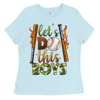 Baby Blue let's do this boys baseball Ladies Tee - BundleAndBundleShop